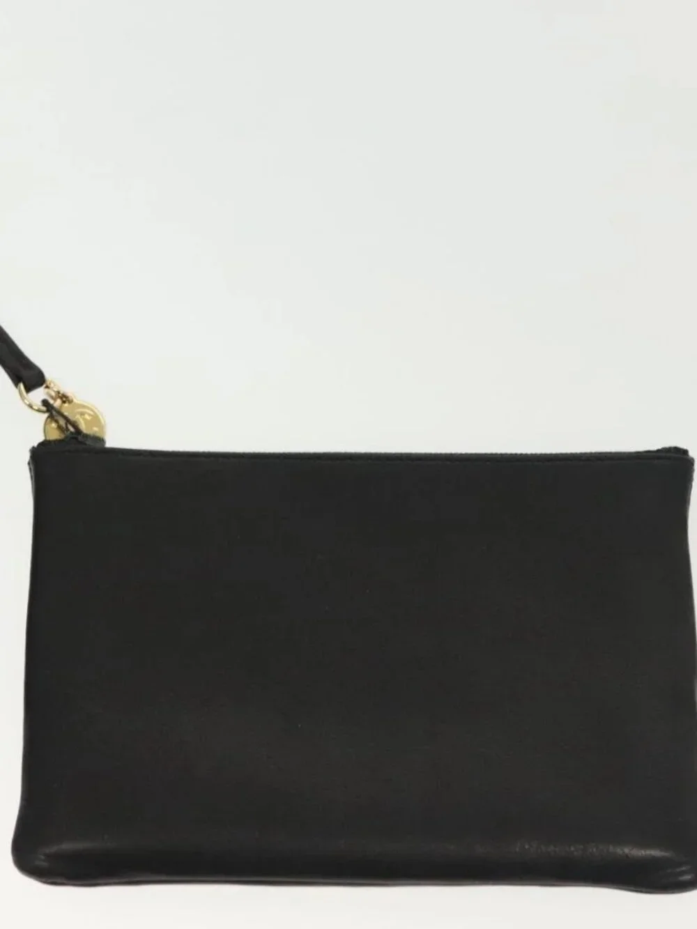 CHANEL Matelasse Shoulder Bag Lamb Skin Wool Black Gold CC Auth BA4941